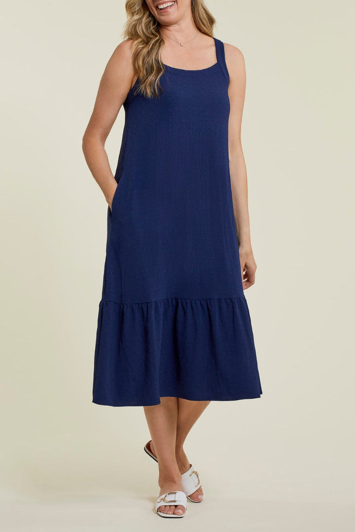 Tribal Lined Dress w/ Sash and Pockets