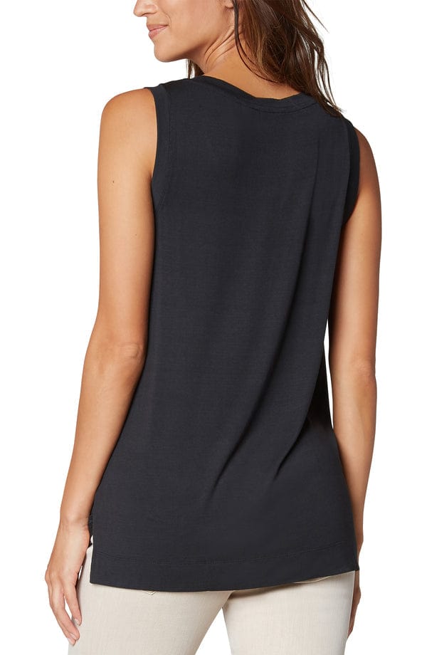 Liverpool Sleeveless V-Neck Knit Tee