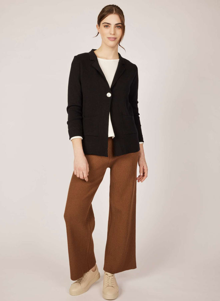 Pistache Fine Knit Boyfriend Blazer
