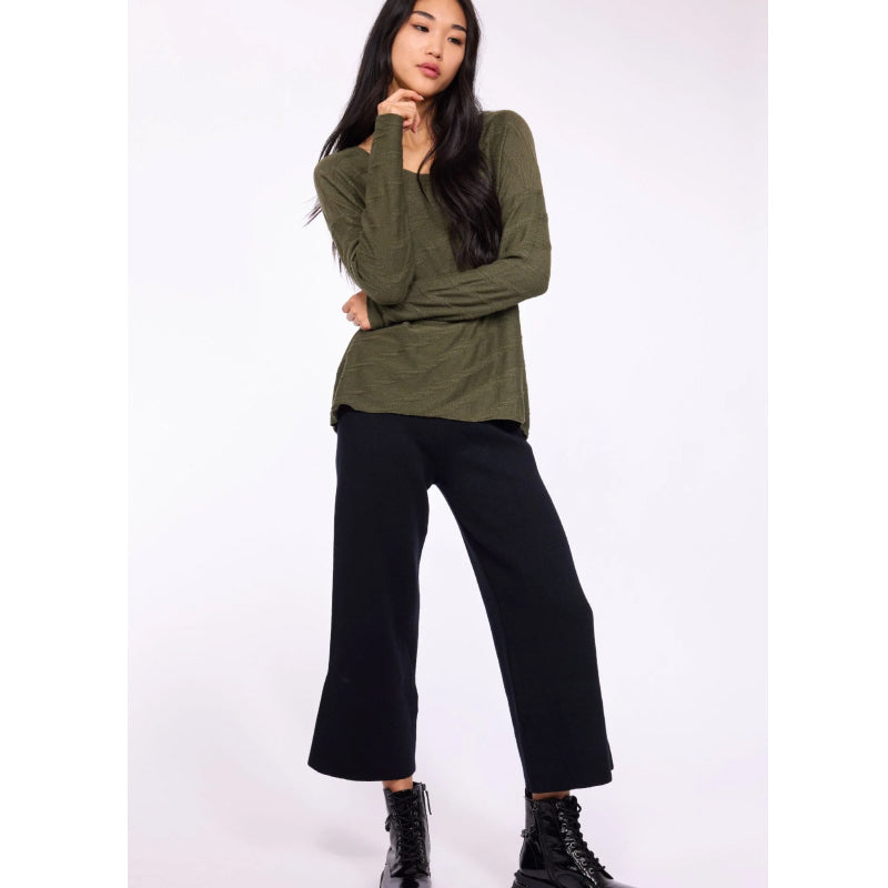 Pistache Polar Fleece Terry Cotton Pull on Pant