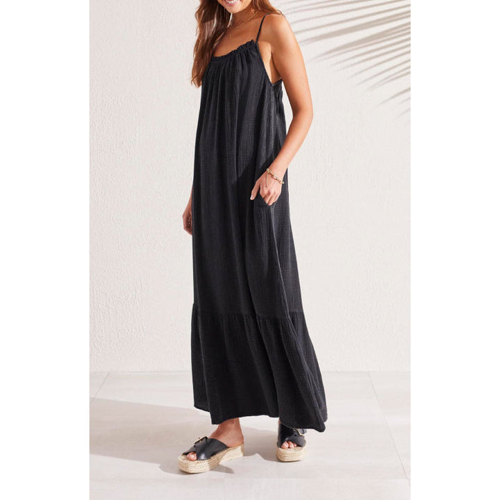 Tribal Maxi Dress w/ Frill and Pockets