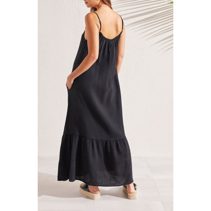Tribal Maxi Dress w/ Frill and Pockets