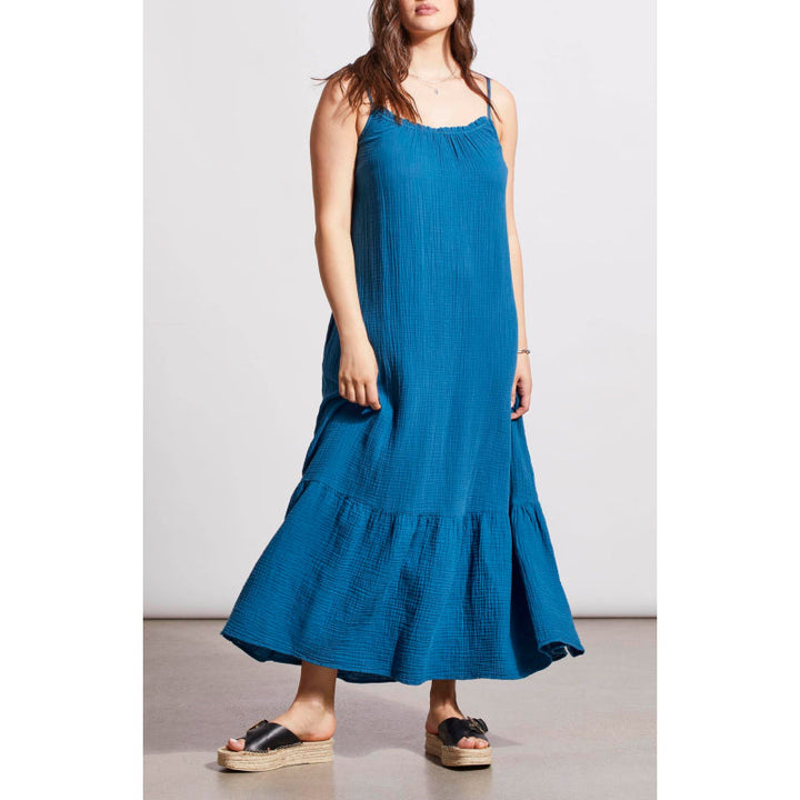 Tribal Maxi Dress w/ Frill and Pockets