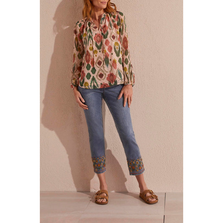 Tribal Puff Sleeve Blouse