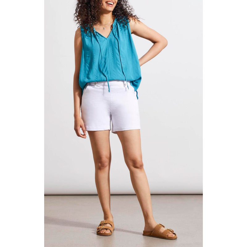 Tribal Pull On Short w/ Buttoned Belt Loops