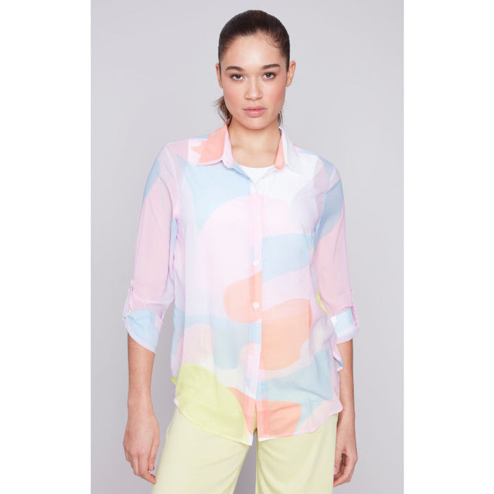 Charlie B Printed Chiffon Blouse