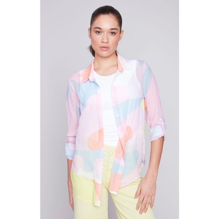 Charlie B Printed Chiffon Blouse