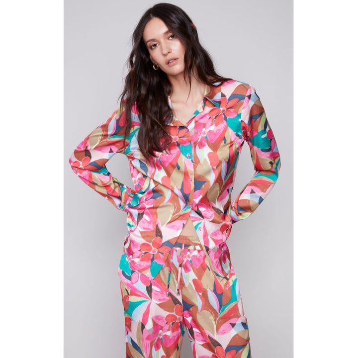 Charlie B Printed Satin Shirt