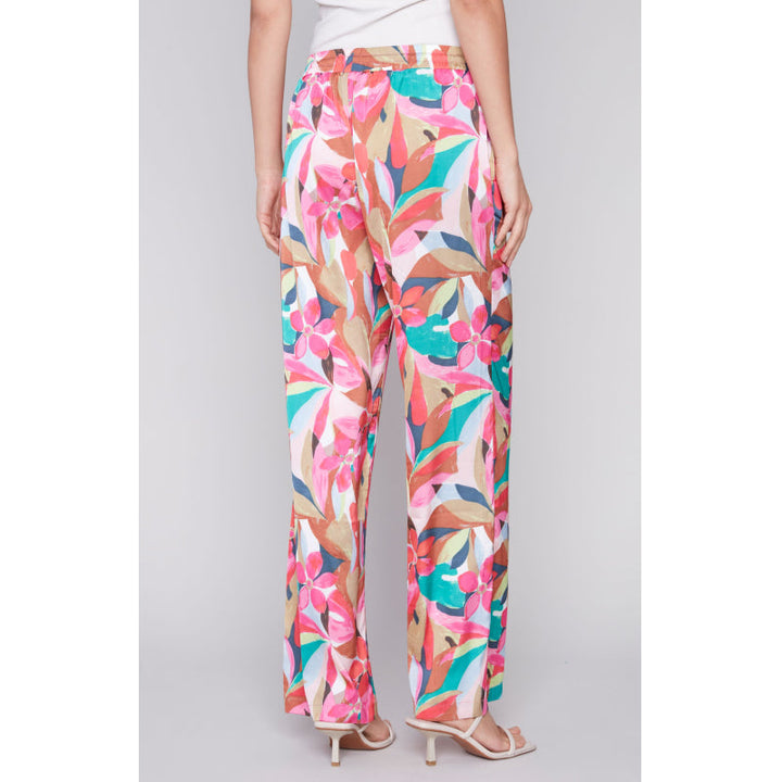 Charlie B Printed Satin Wide Leg Pant
