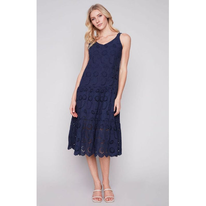 Charlie B Cotton Eyelet Long Dress