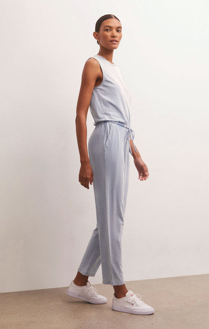 Z Supply Rain Knit Denim Jumpsuit
