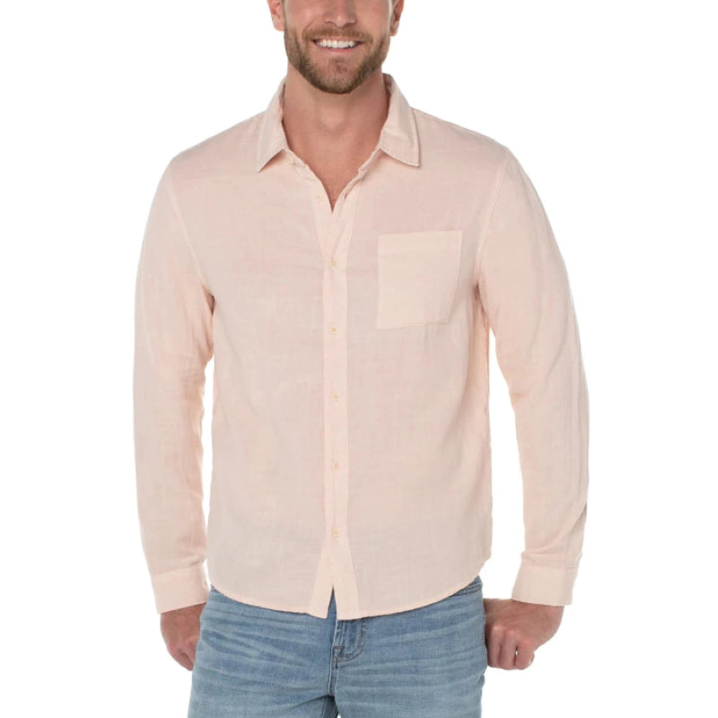 Liverpool Long Sleeve Garment Dyed Shirt