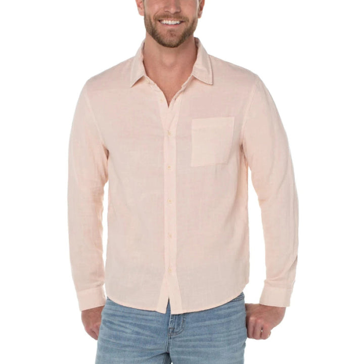 Liverpool Long Sleeve Garment Dyed Shirt