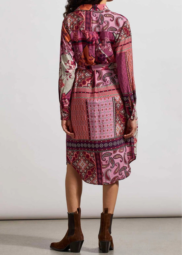 Tribal Combo Print Shirt Dress