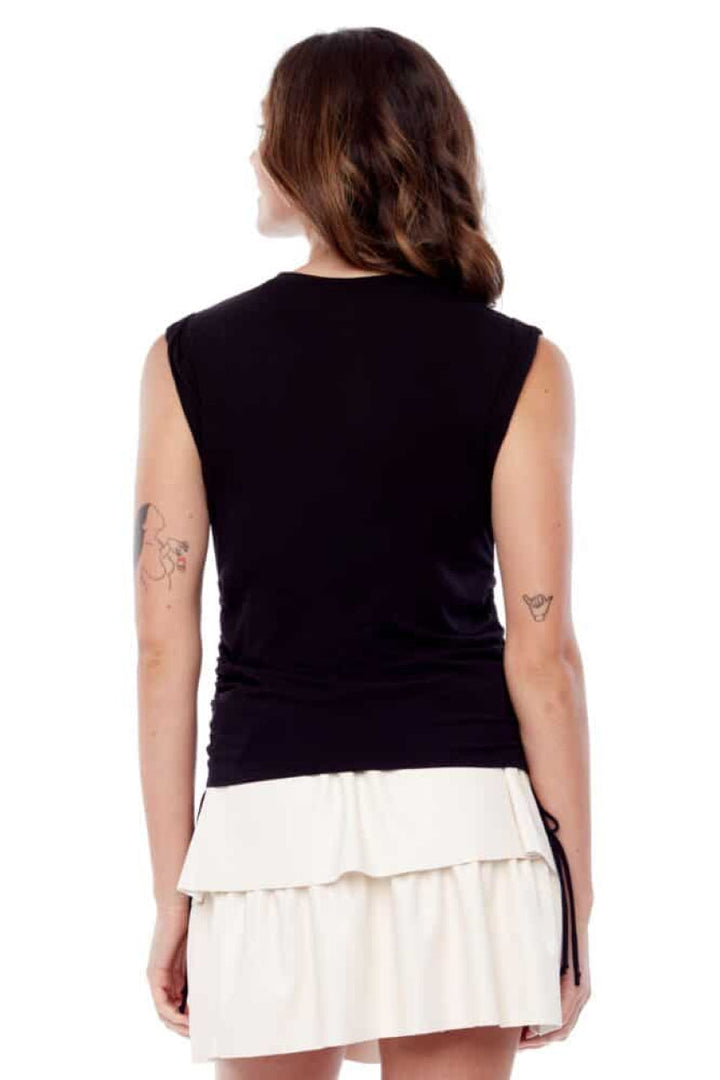 Tyler Madison Ivy Drawstring Sleeveless Top