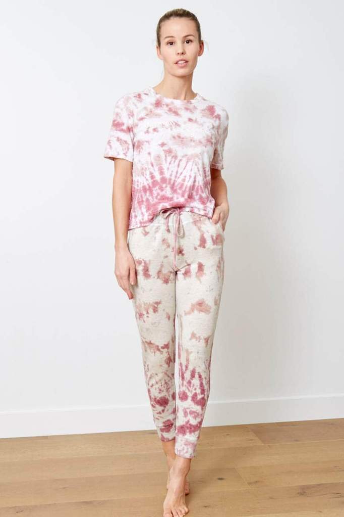 Good hYOUman The Gigi Jogger Tie Dye - Ash Rose Tide Wash