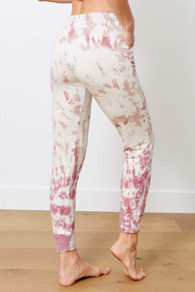 Good hYOUman The Gigi Jogger Tie Dye - Ash Rose Tide Wash