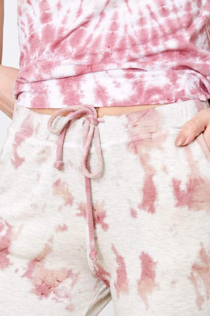 Good hYOUman The Gigi Jogger Tie Dye - Ash Rose Tide Wash