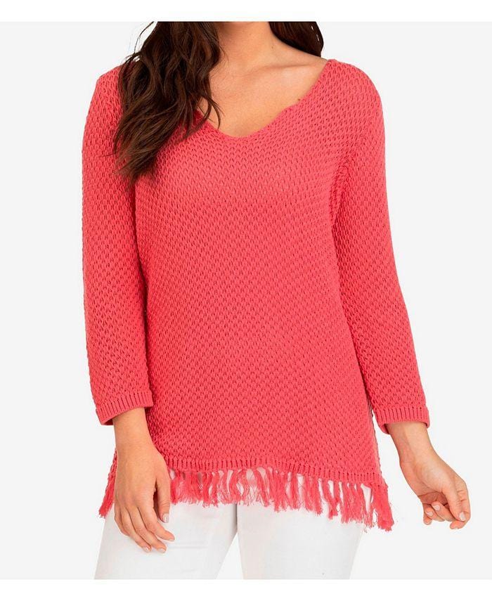 Pull tribal à manches 3/4 avec franges * Dernière chance