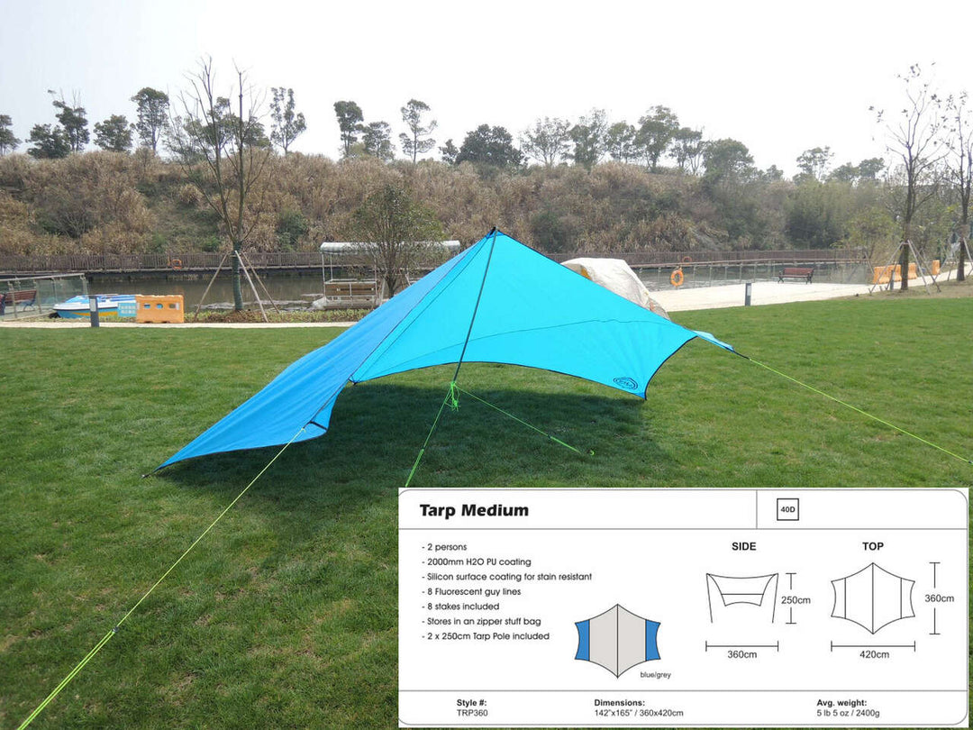 JR Gear 2 Person Traveller Tarp with Poles