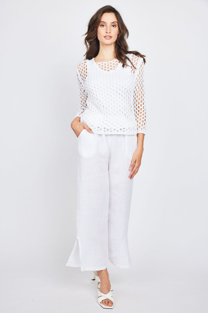 Pistache Azure Crochet Sweater