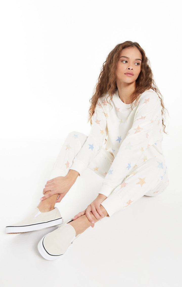 Z Supply - Mabel - Pantalon de jogging à étoiles arc-en-ciel