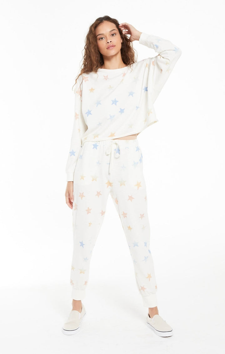 Z Supply Mabel Rainbow Star Jogger