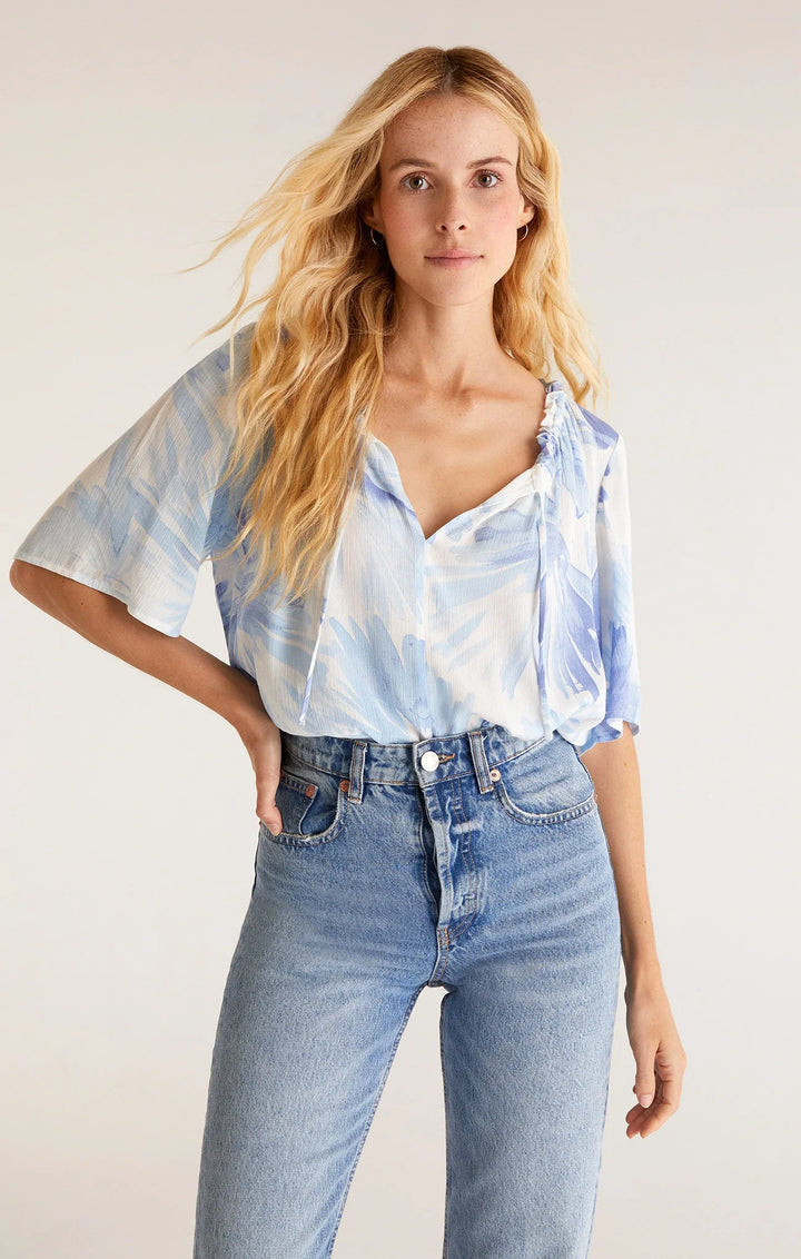Z Supply Aylin Watercolor Leaf Top