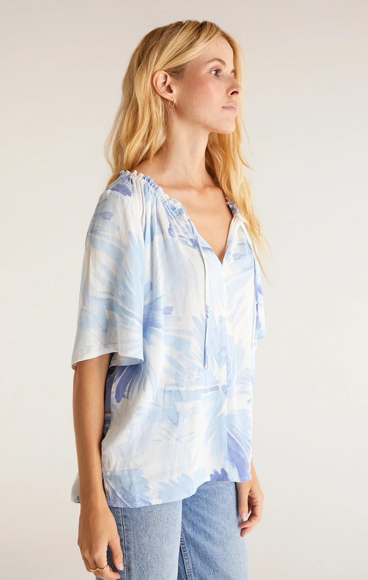 Z Supply Aylin Watercolor Leaf Top