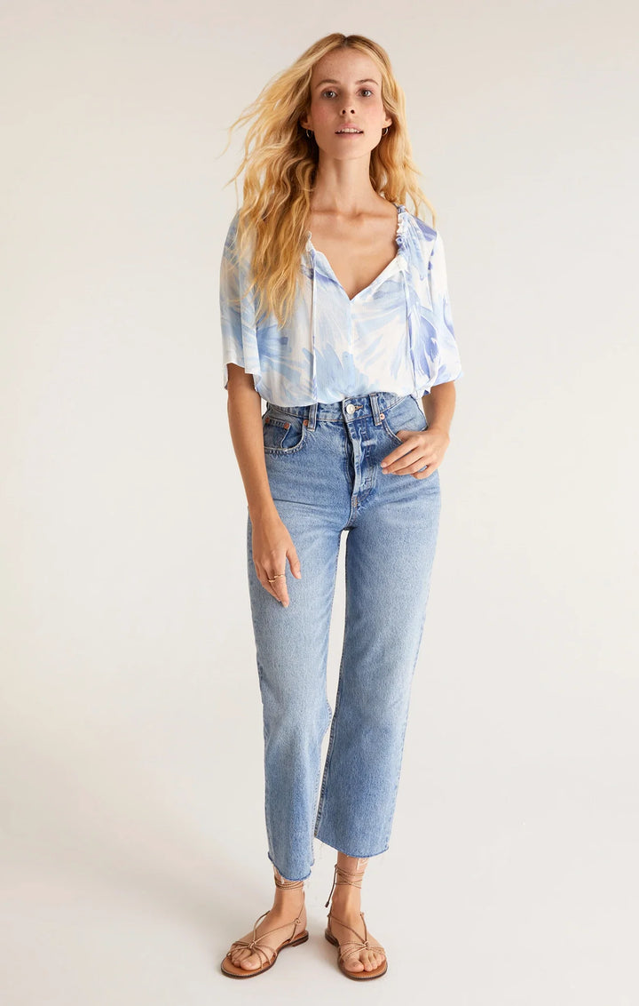 Z Supply Aylin Watercolor Leaf Top