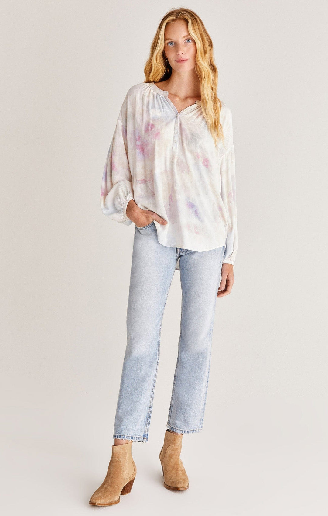 Z Supply Bayfront Blurred Woven Top
