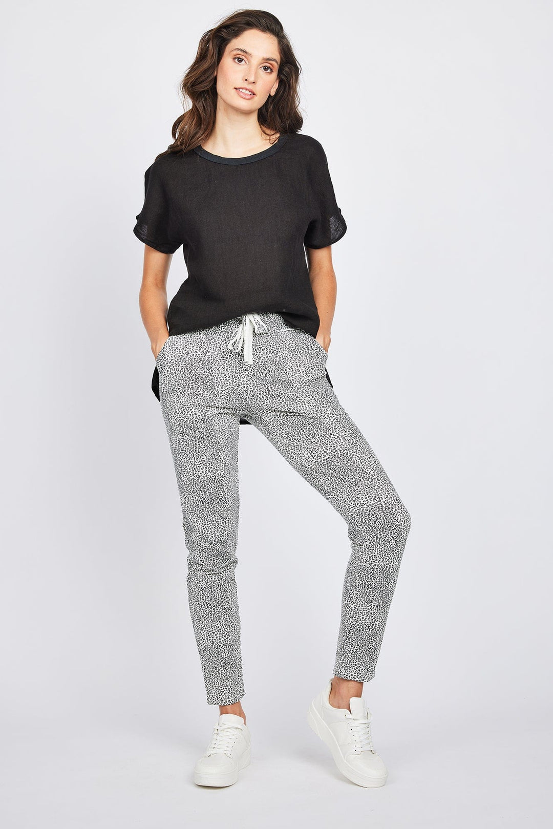Pistache Comfort-Fit Terry Cotton Pant