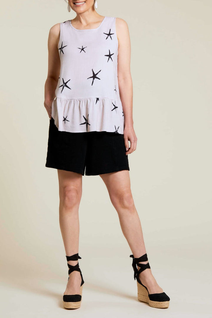 Tribal Shorts With Elastic Waistband and Sash