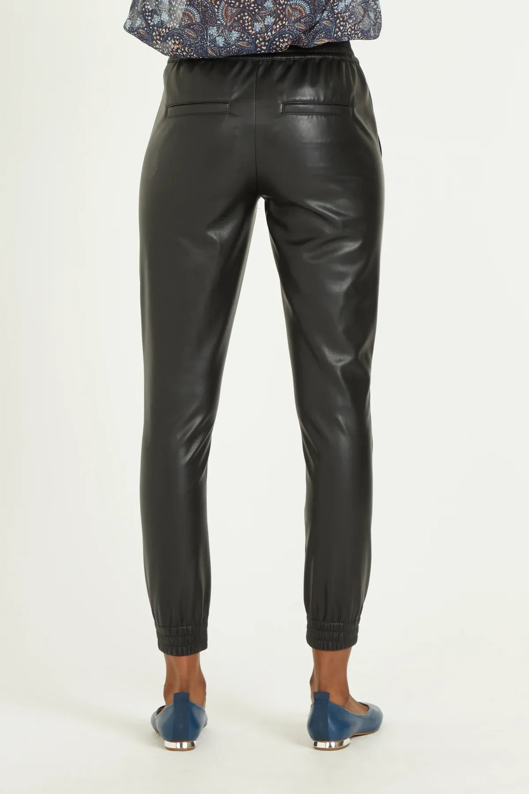 Dear John Jacey High Rise Faux Leather Jogger Pants
