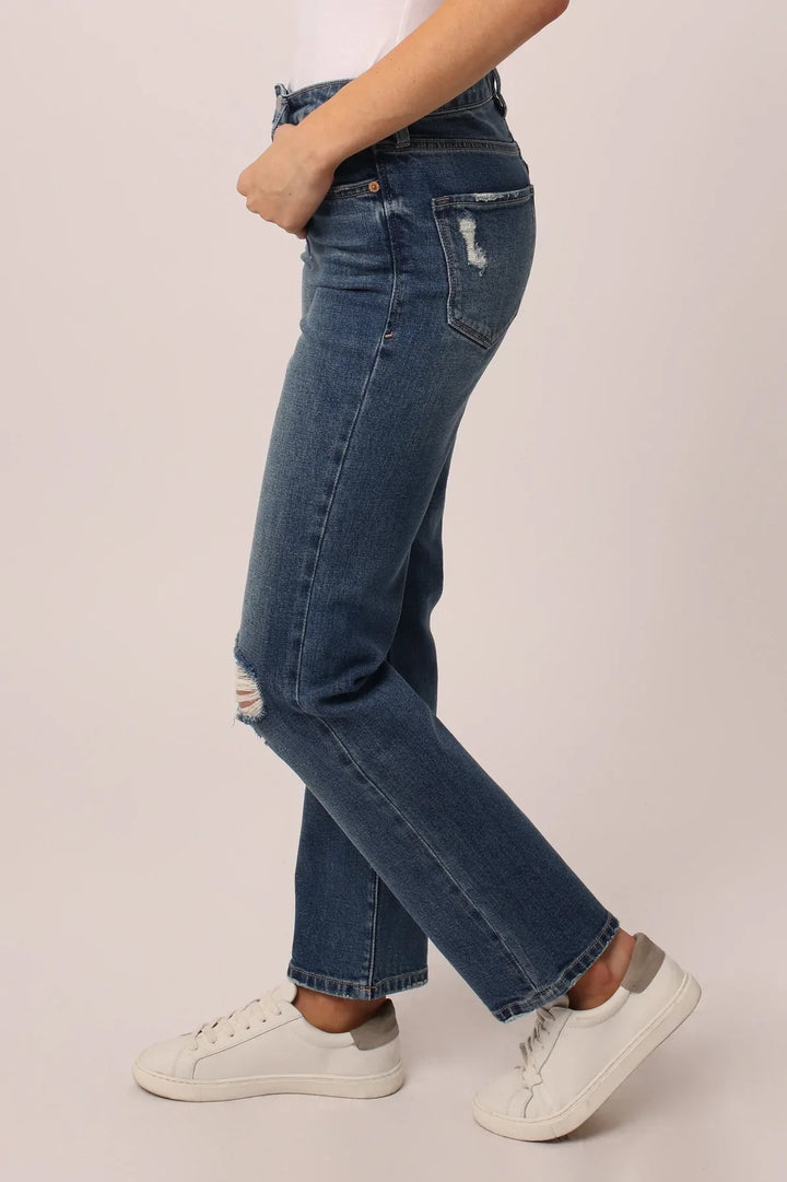 Dear John Frankie Super High Rise Ankle Straight Leg Jeans