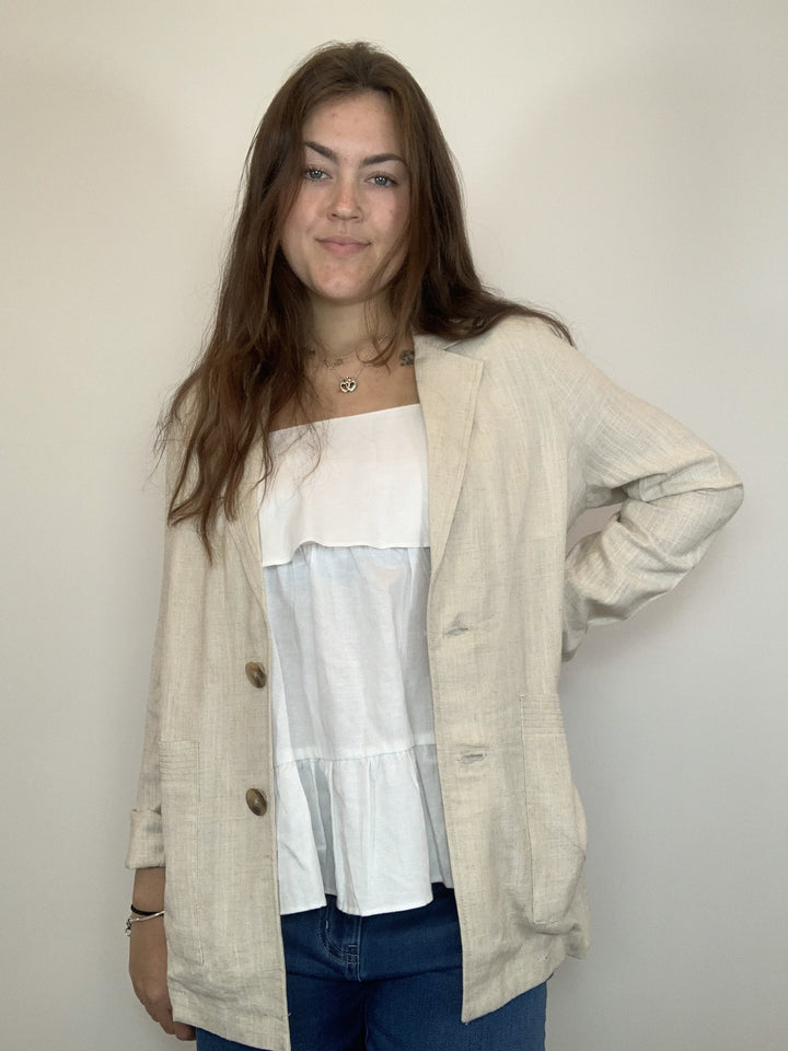 Black Tape Linen Blazer