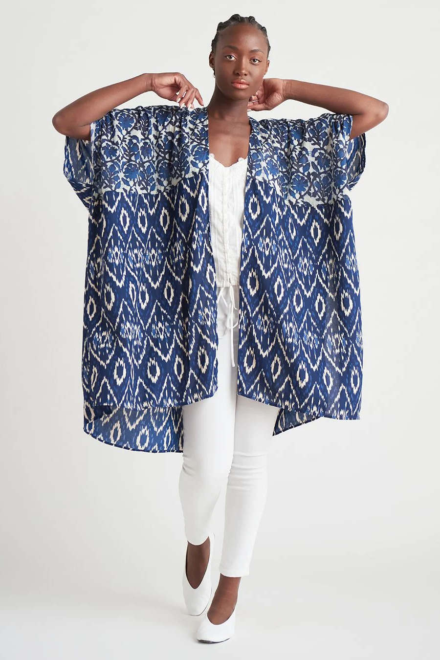 Black Tape Twin Printed Kimono