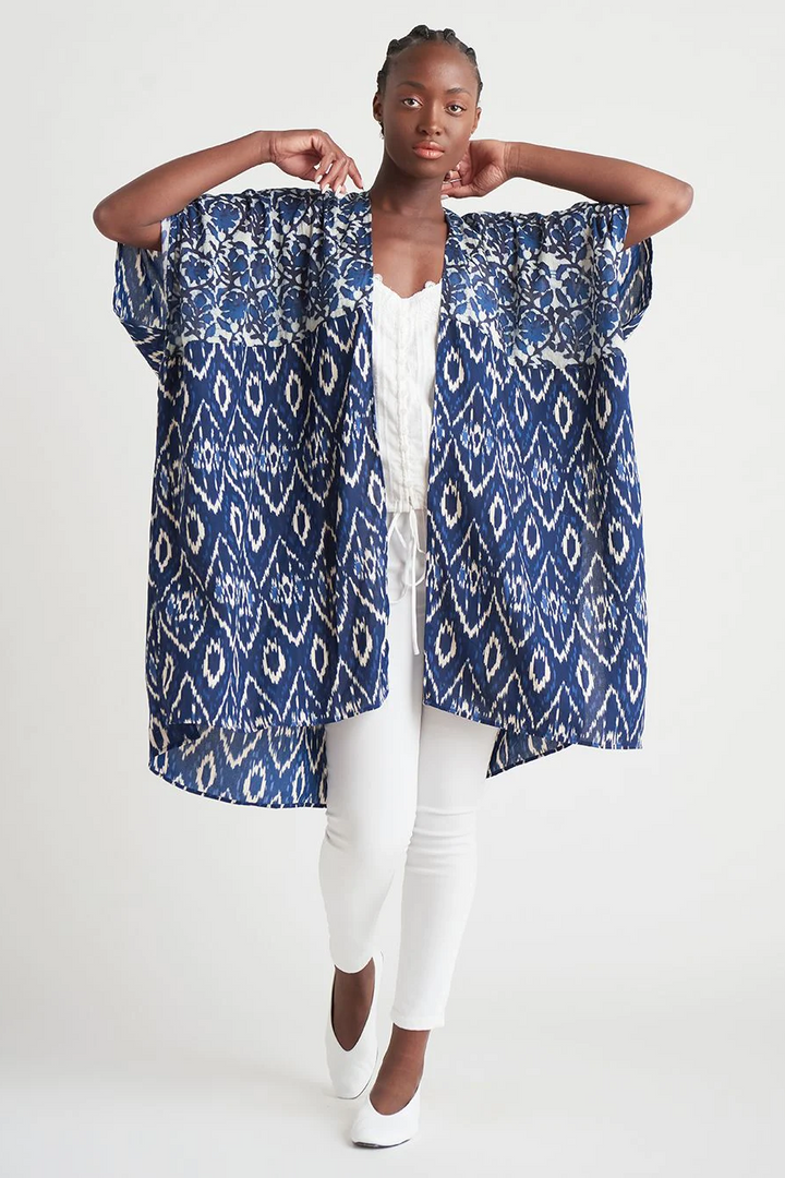 Black Tape Twin Printed Kimono