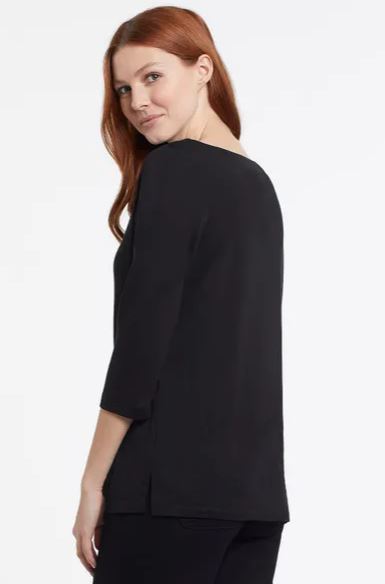 Tribal Boat Neck 3/4 Sleeve Top