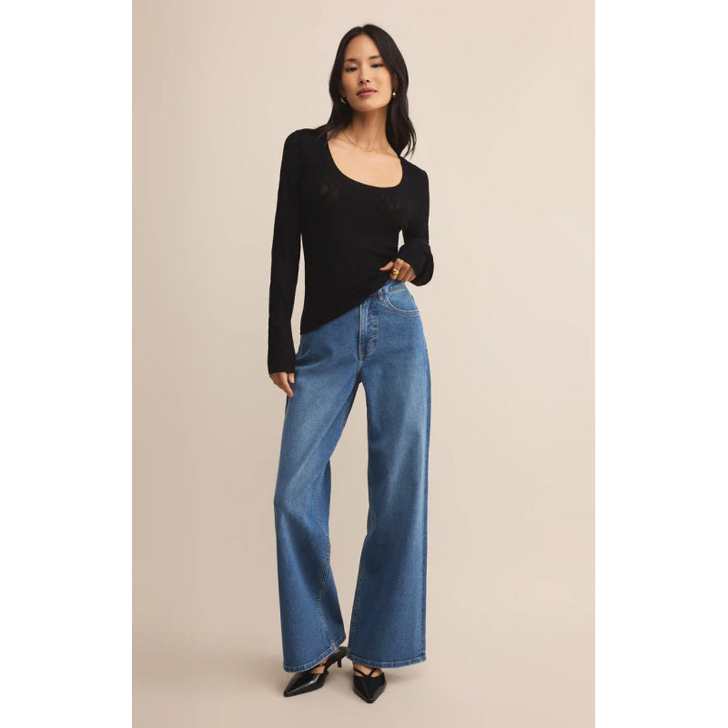 Z Supply Tibi Scoop Mesh Sweater
