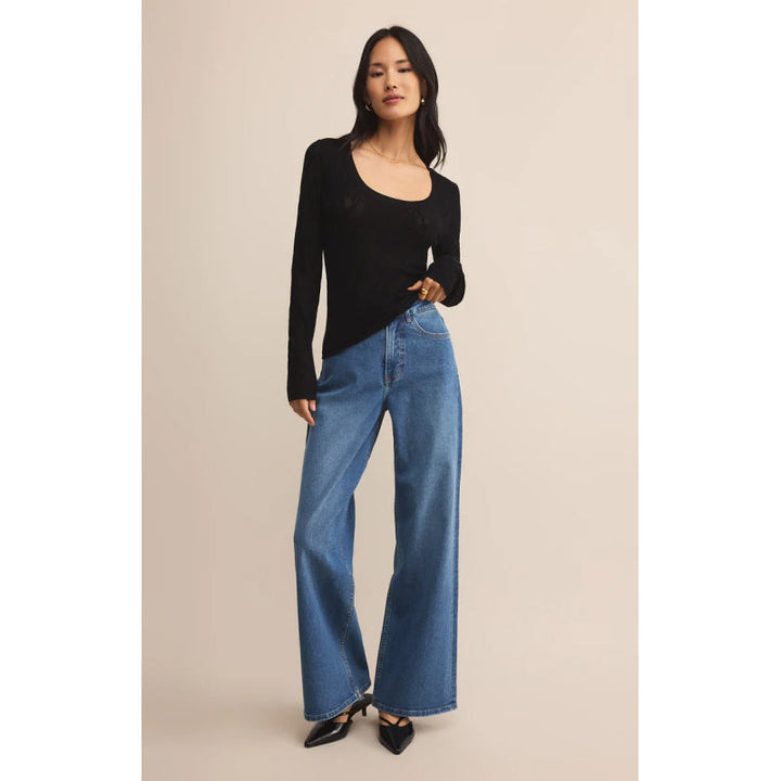 Z Supply Tibi Scoop Mesh Sweater