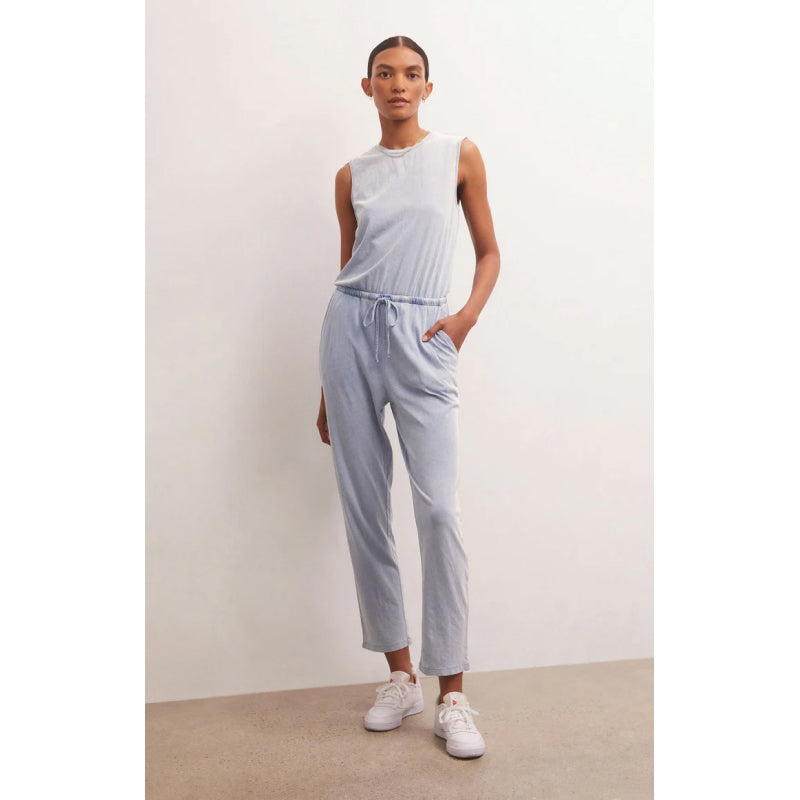 Z Supply Rain Knit Denim Jumpsuit