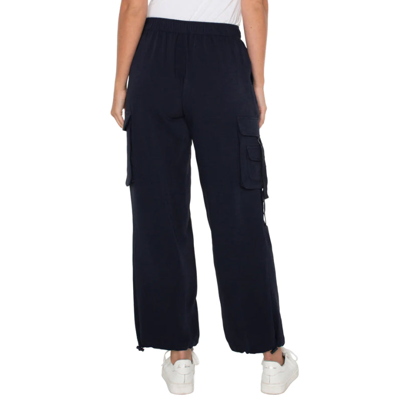 Liverpool Cinch Hem Pull On Parachute Cargo Pants