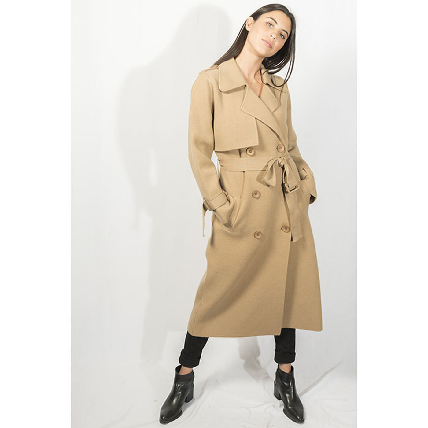 Lyla + Luxe Preston Knit Trench Coat