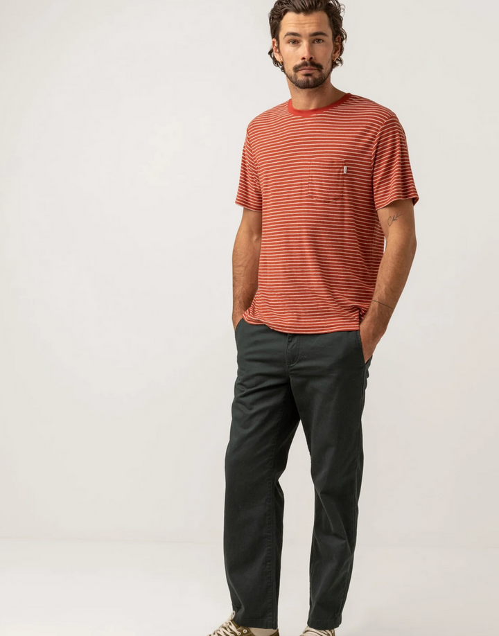 Rhythm Linen Stripe SS T-Shirt