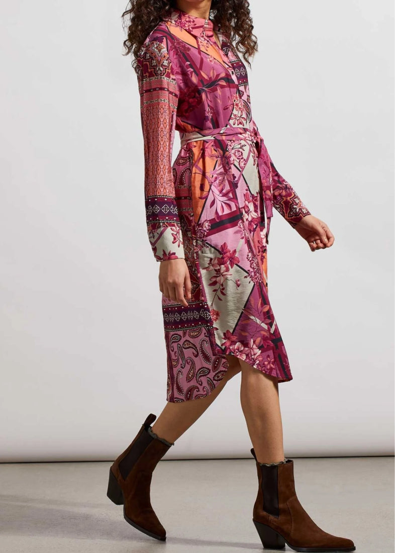 Tribal Combo Print Shirt Dress