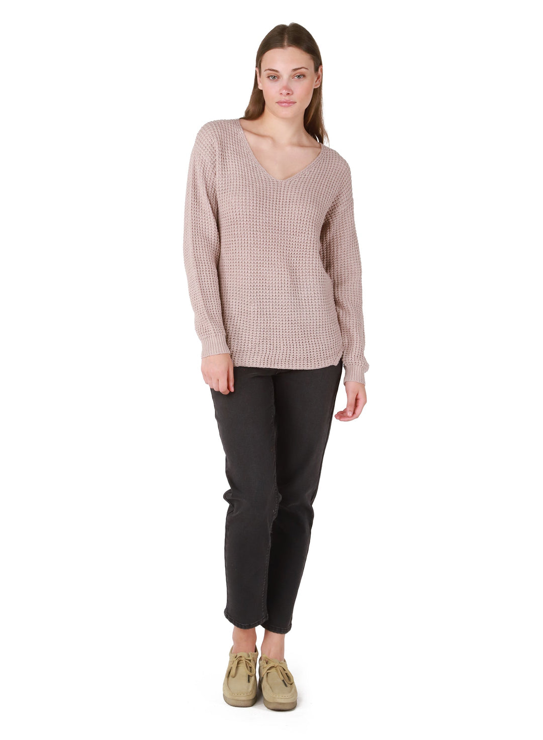 DEX V-Neck Bevelled Hem Sweater