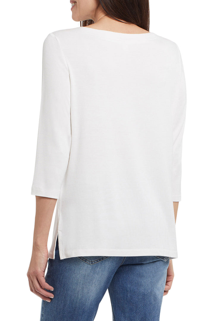Tribal Boat Neck 3/4 Sleeve Top
