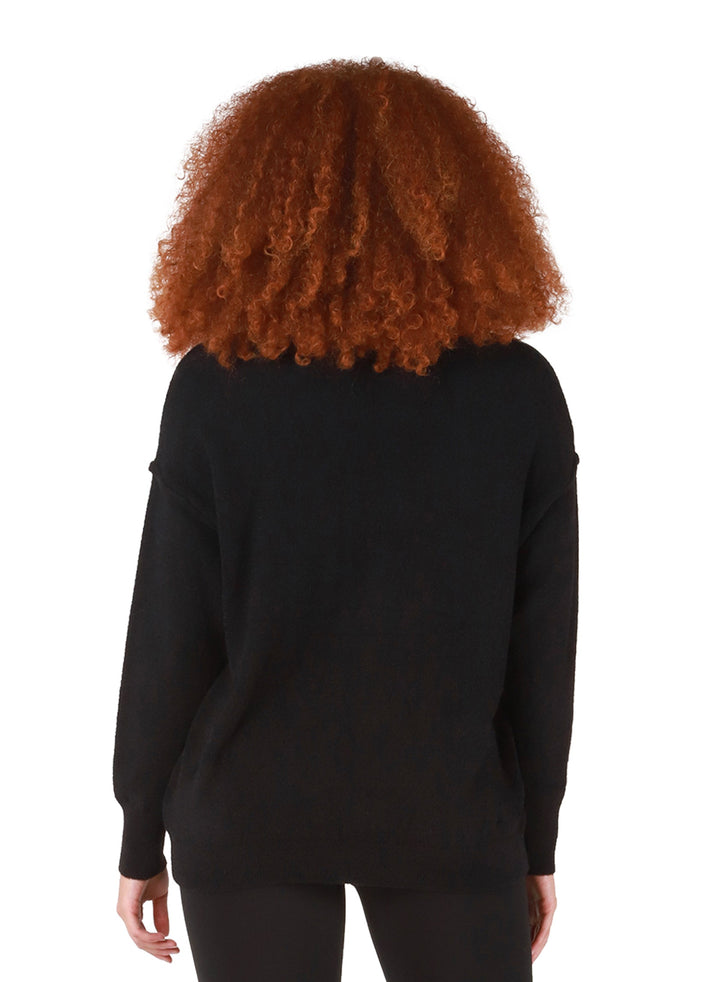 DEX Exposed Seams V-Neck Sweater