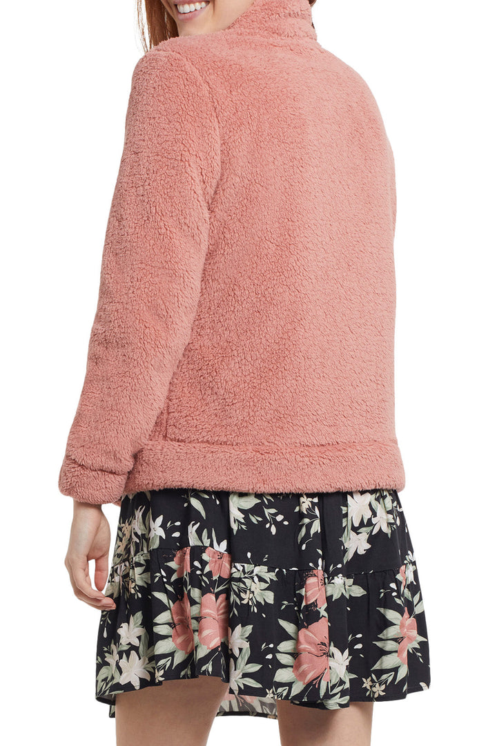 Tribal Mock Neck Zip Up Jacket